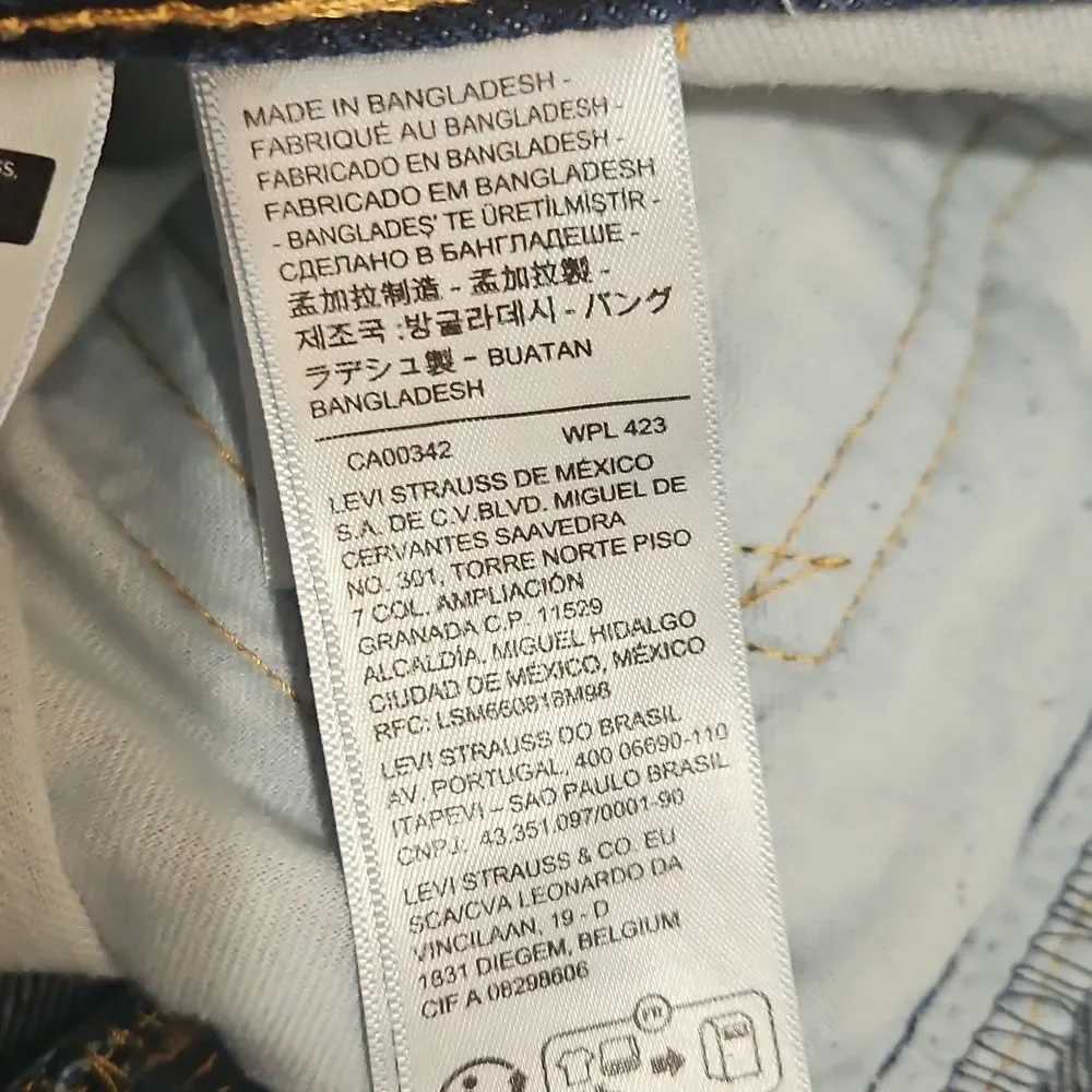 Men's Levis 505 Classic Blue Denim Jeans 38x30